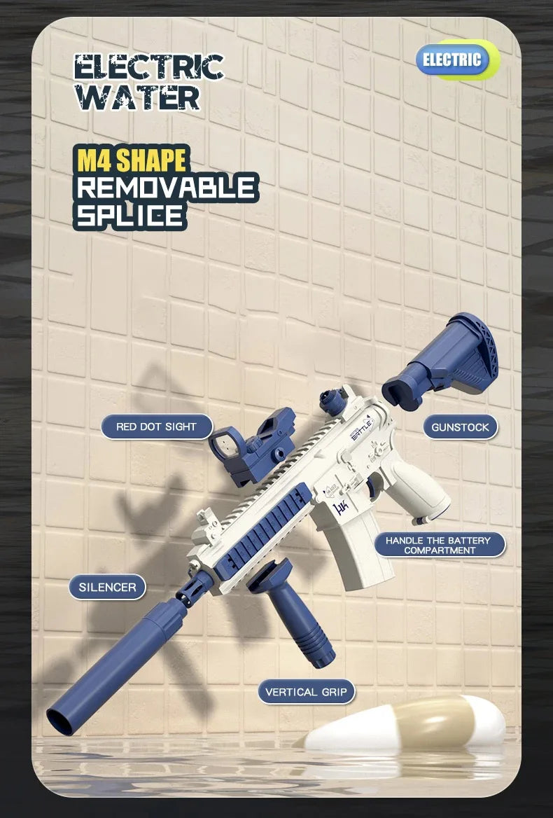 Pistola eléctrica M416  de agua